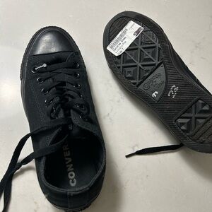 Converse All Black Lace-Up Sneakers
